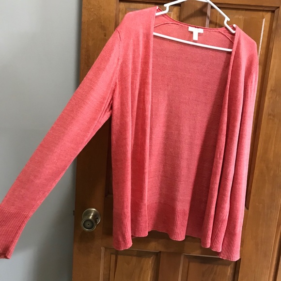 Eileen Fisher Linen Delave Open Cardigan - Picture 2 of 10